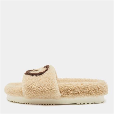 shearling gucci|gucci slides women's.